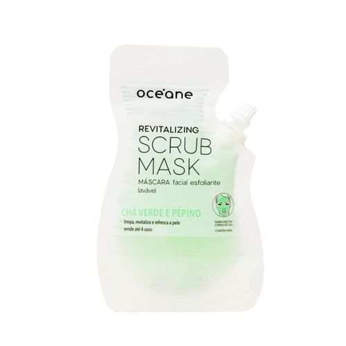 Máscara Facial Esfoliante Océane Scrub Mask - Chá Verde e Pepino